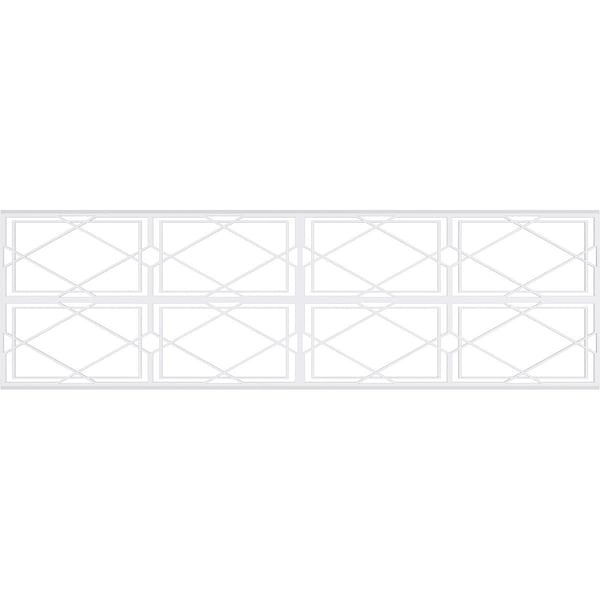 Set Of Four Panels For 94 1/2W X 28 1/4H Kiowa Fretwork Wainscot Wall Paneling